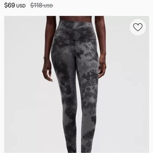 lululemon athletica Black Tie-Dye Leggings